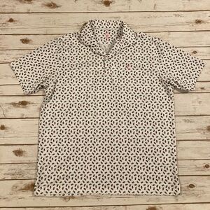 Rhoback Men’s Performance Short Sleeve Golf Polo Drinking Glass Print Size XXL